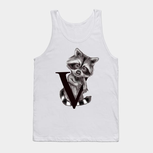 V Raccoon Tank Top by msmart